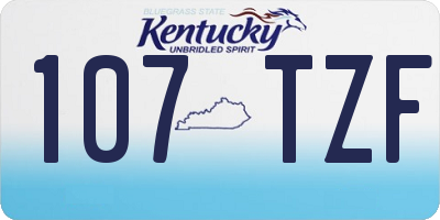 KY license plate 107TZF