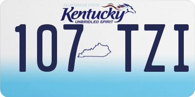 KY license plate 107TZI
