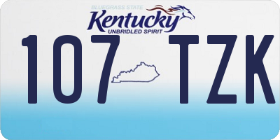 KY license plate 107TZK
