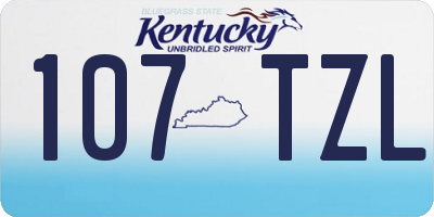 KY license plate 107TZL