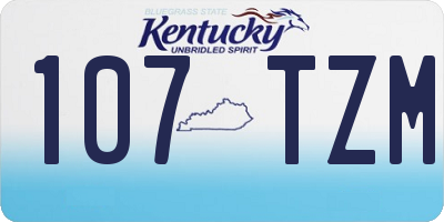 KY license plate 107TZM
