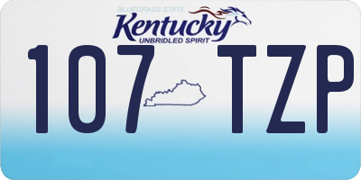 KY license plate 107TZP