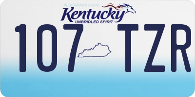 KY license plate 107TZR