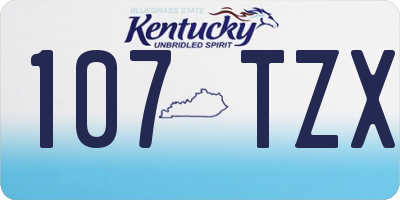 KY license plate 107TZX