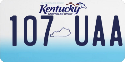 KY license plate 107UAA