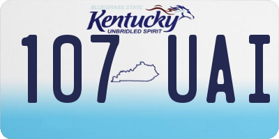 KY license plate 107UAI