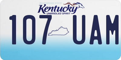 KY license plate 107UAM