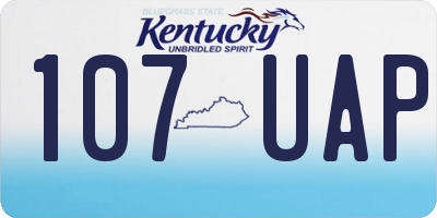 KY license plate 107UAP