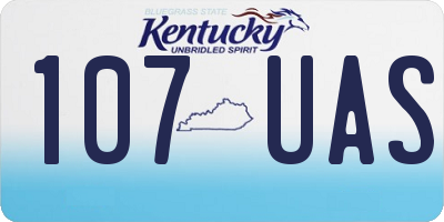 KY license plate 107UAS