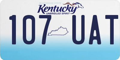 KY license plate 107UAT
