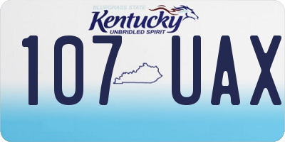 KY license plate 107UAX