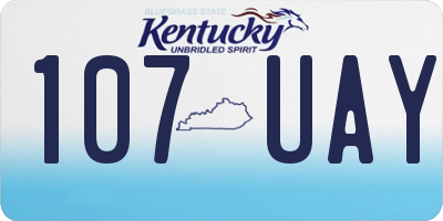 KY license plate 107UAY