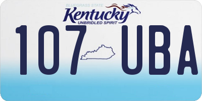 KY license plate 107UBA