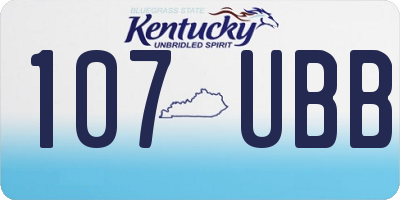 KY license plate 107UBB