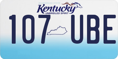 KY license plate 107UBE