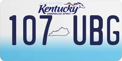 KY license plate 107UBG