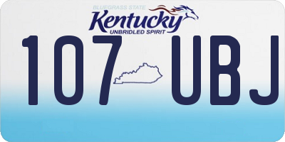 KY license plate 107UBJ