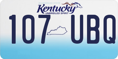 KY license plate 107UBQ