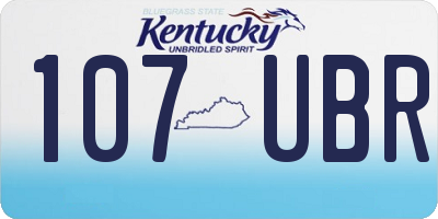 KY license plate 107UBR