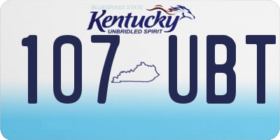 KY license plate 107UBT