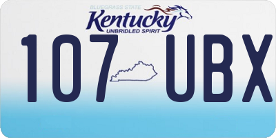KY license plate 107UBX