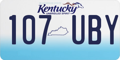 KY license plate 107UBY