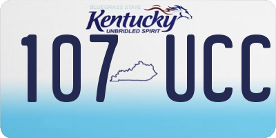 KY license plate 107UCC