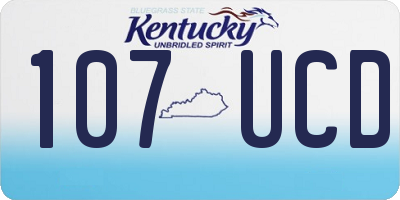 KY license plate 107UCD