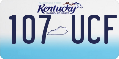 KY license plate 107UCF