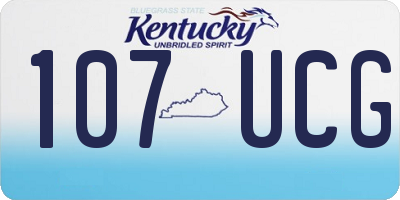KY license plate 107UCG