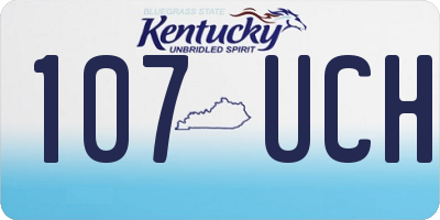 KY license plate 107UCH