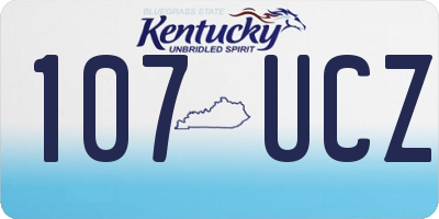 KY license plate 107UCZ