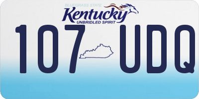 KY license plate 107UDQ