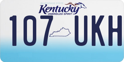 KY license plate 107UKH