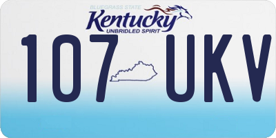 KY license plate 107UKV