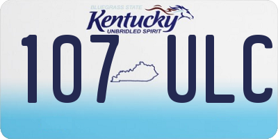 KY license plate 107ULC