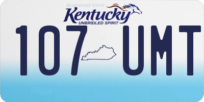 KY license plate 107UMT