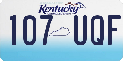 KY license plate 107UQF