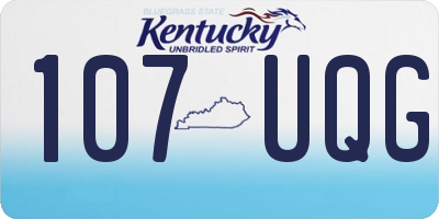 KY license plate 107UQG