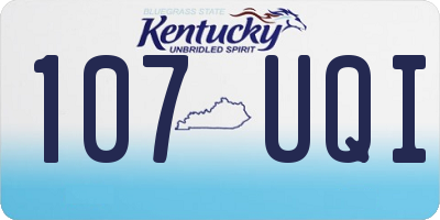 KY license plate 107UQI