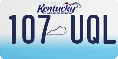 KY license plate 107UQL