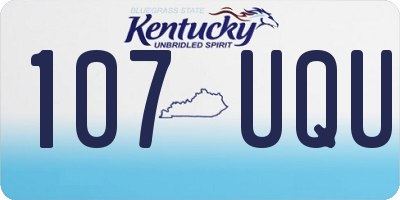 KY license plate 107UQU