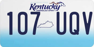 KY license plate 107UQV