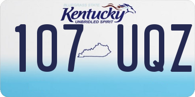 KY license plate 107UQZ
