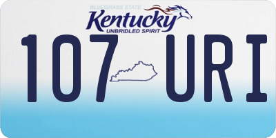 KY license plate 107URI