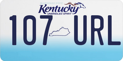 KY license plate 107URL