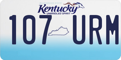 KY license plate 107URM