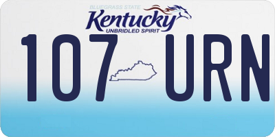 KY license plate 107URN