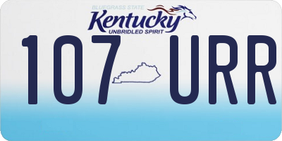 KY license plate 107URR