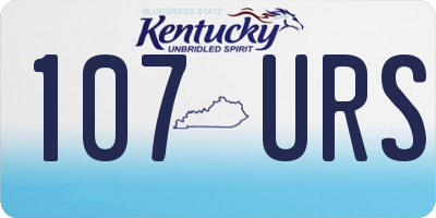 KY license plate 107URS